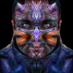 colorful people abstract fantasy face
